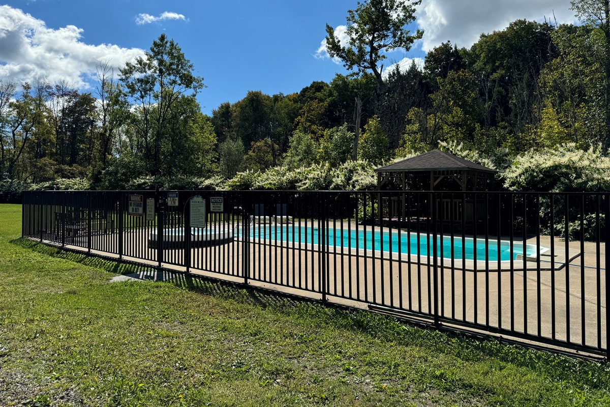 Shared (with two other rentals on site) heated slat-water pool. 