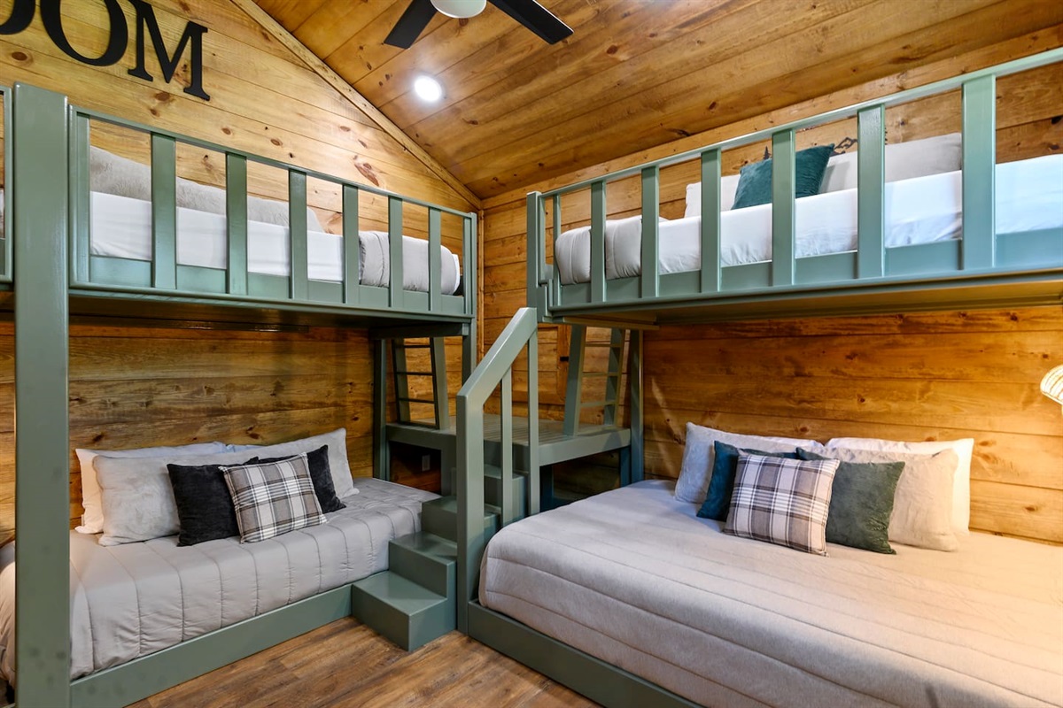 Room for the whole crew—cozy, fun, and designed for restful nights after big adventures.