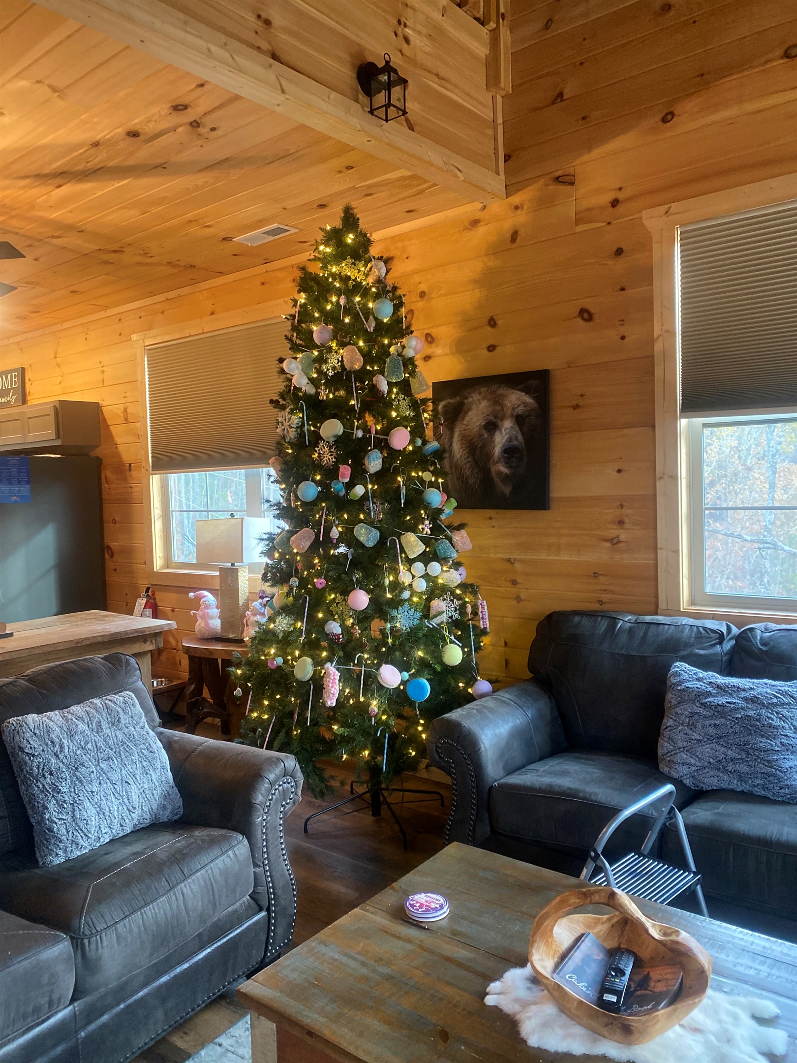 Feel the Christmas at Moonrise Ridge's living room