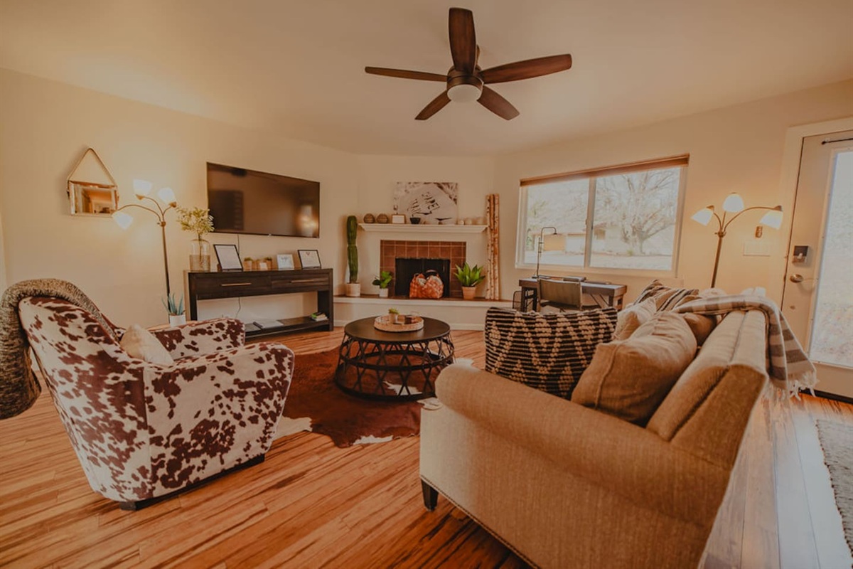 Open-concept living space designed for comfort, connection, and relaxation