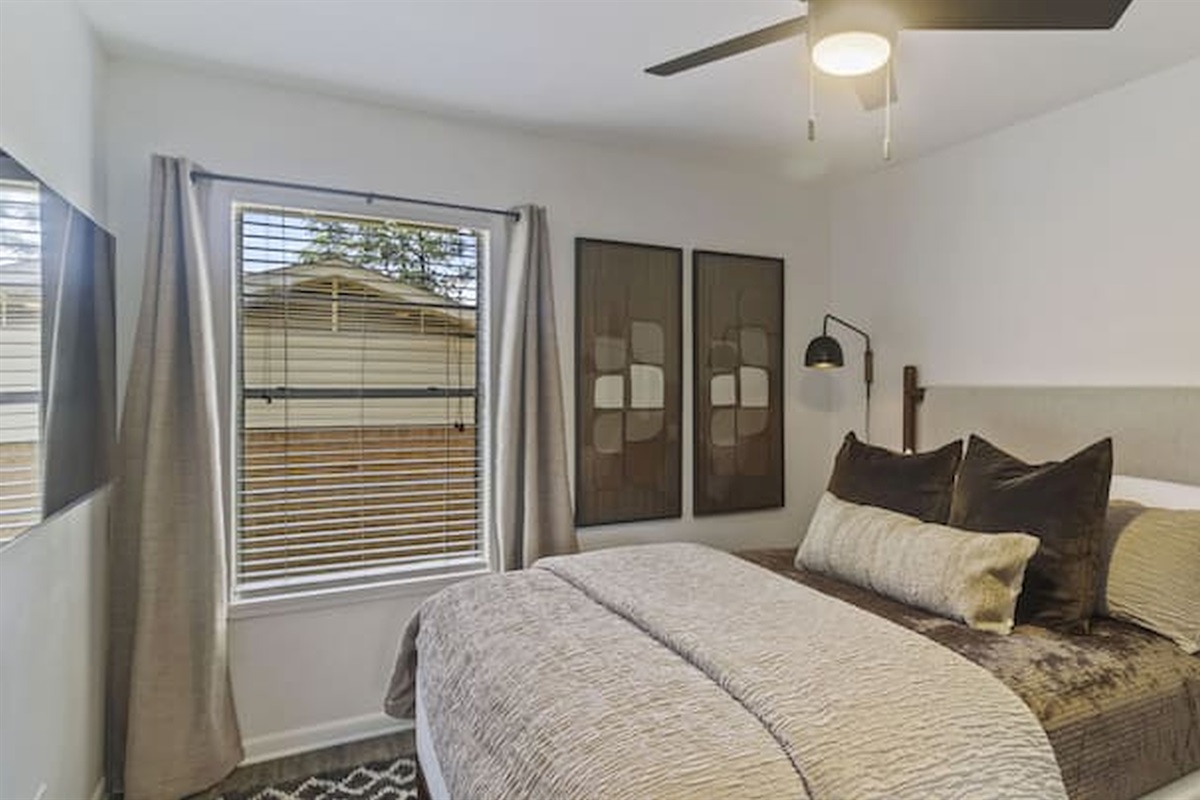Comfortable guest bedroom designed for restful nights and extended stays.