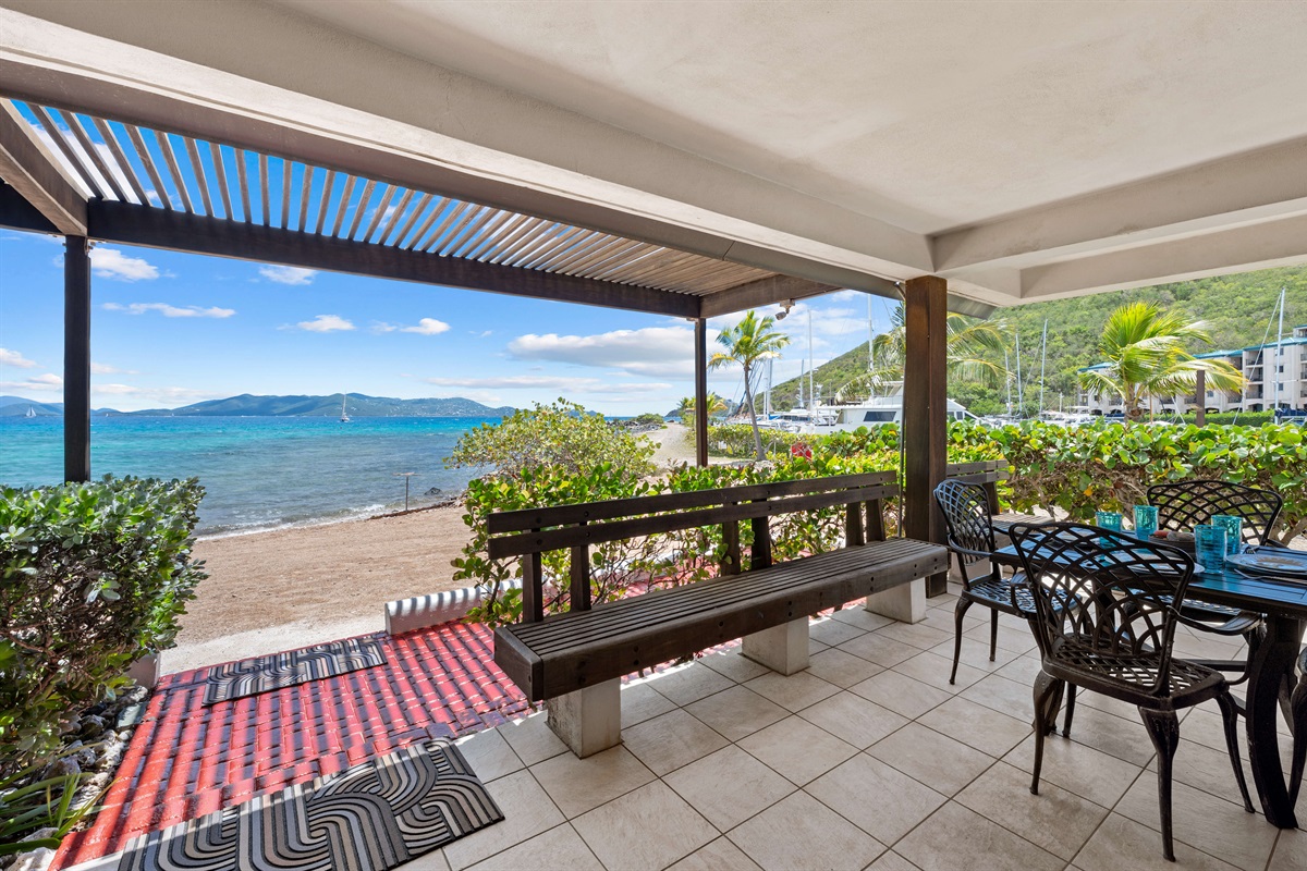 Direct beach access with stunning ocean views right outside your door