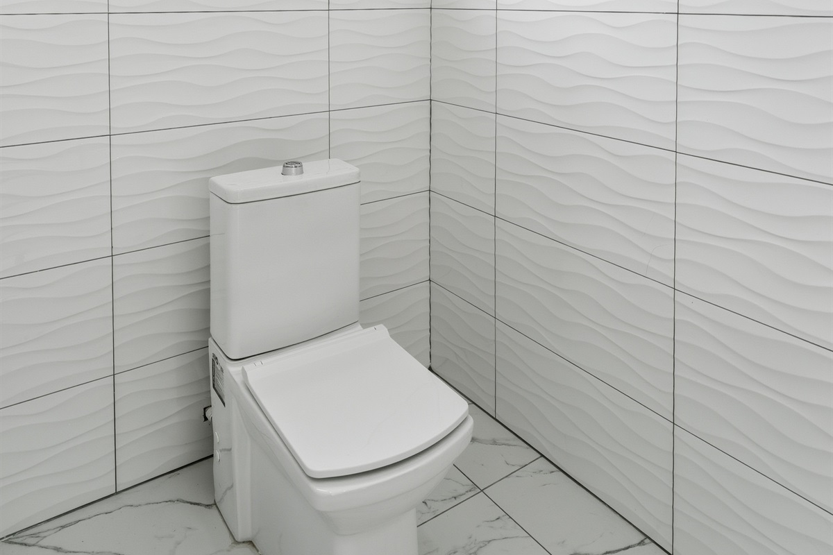 1st floor half bath newly constructed with brand new fixtures