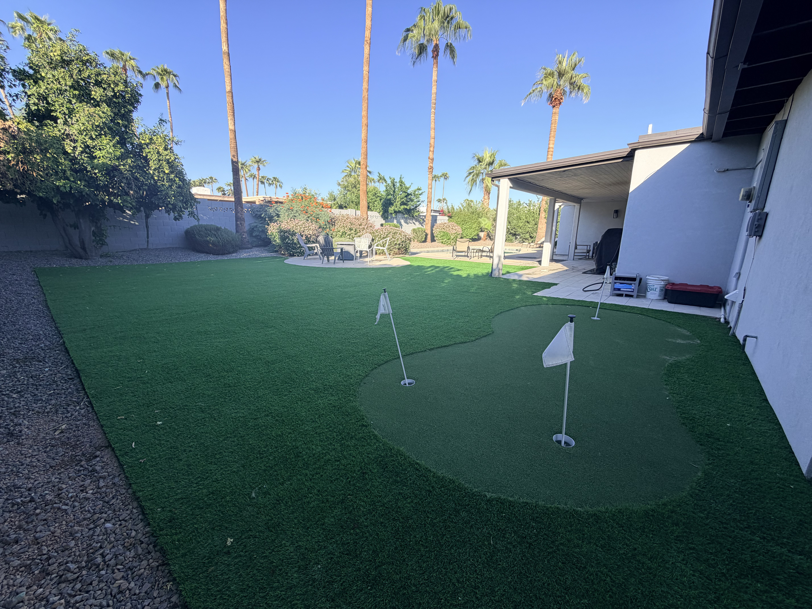 Practice your putting before you and your friends hit the links.