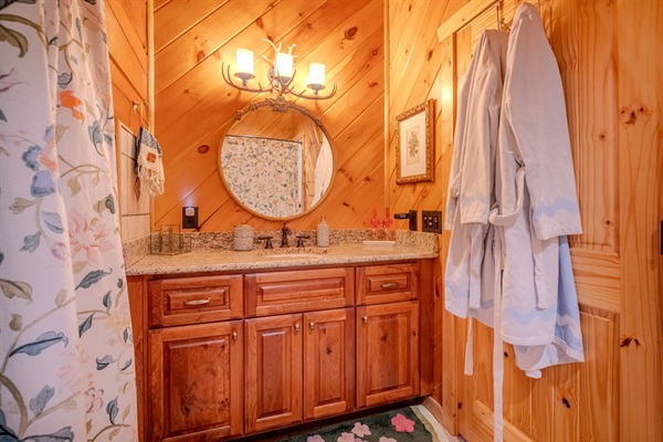 Porcelain room private bath. 