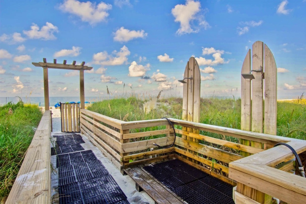 Beach entrance & showers