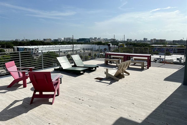 rooftop terrace.