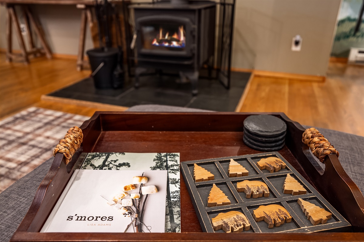 Cabin style games and books for everyone