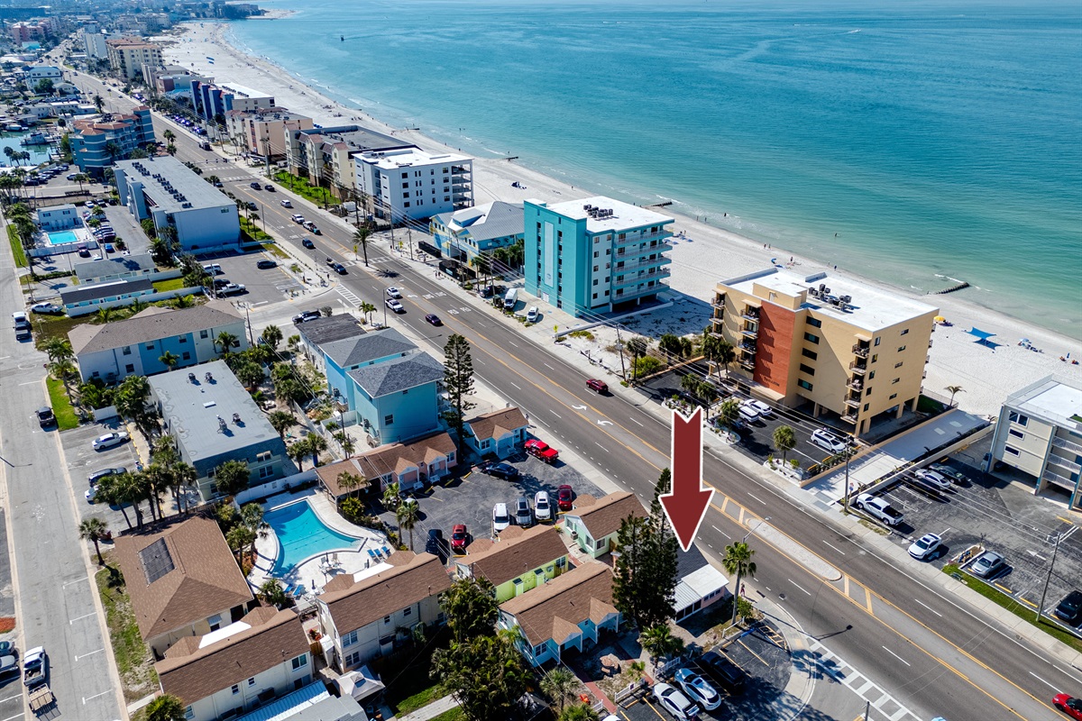 Walk right across the street to the beach