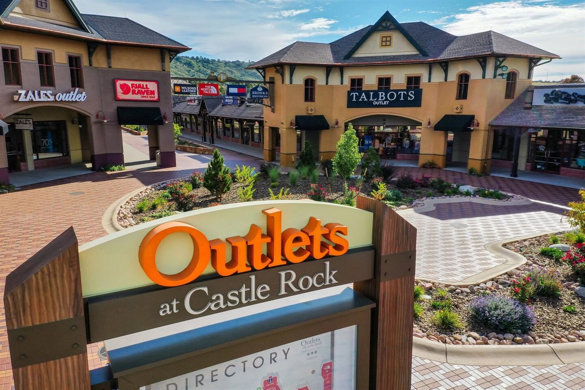 Enjoy a day of shopping at the Outlets at Castle Rock, only 20 minutes away!