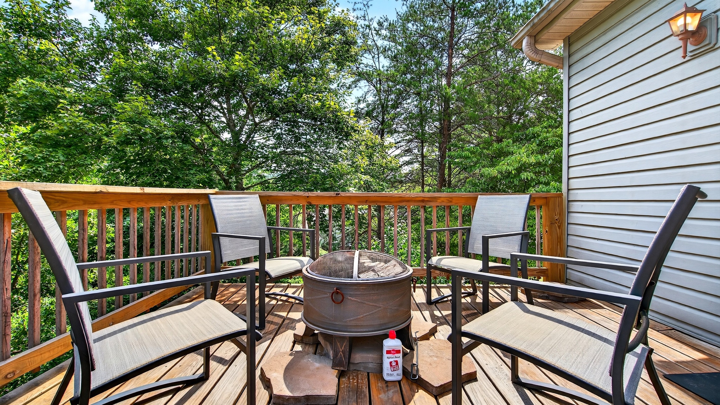 Sit around the fire pit