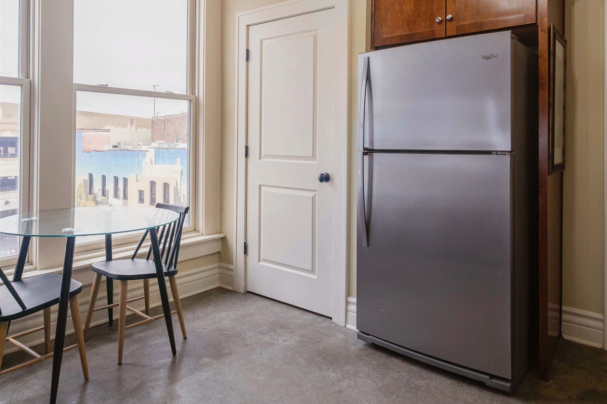 Laundry inside closet