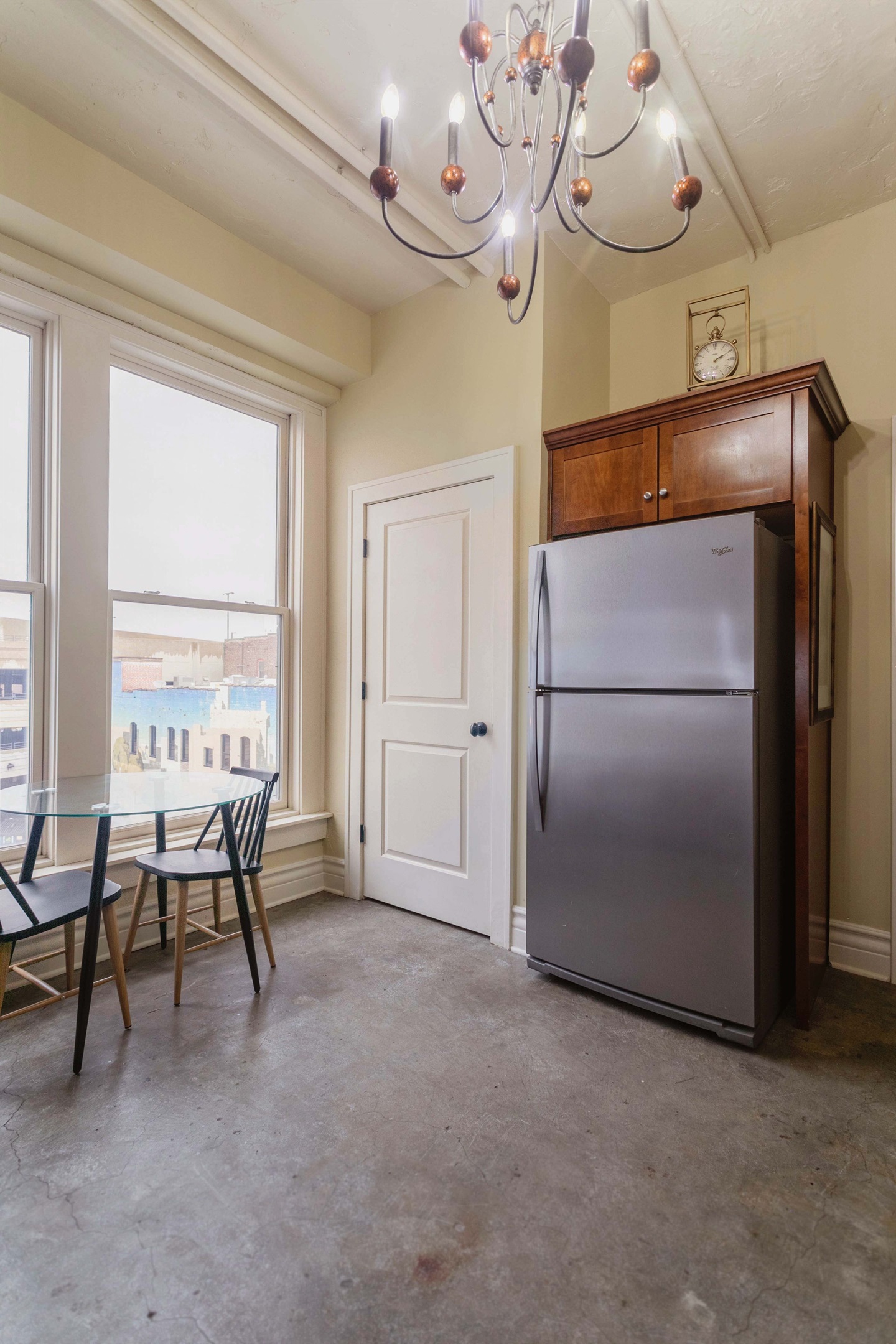 Laundry inside closet