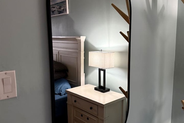 Start your beach day right with this full-length mirror. Perfect for outfit checks and quick selfies. Bright, clean, and stylish with a fresh coastal feel.