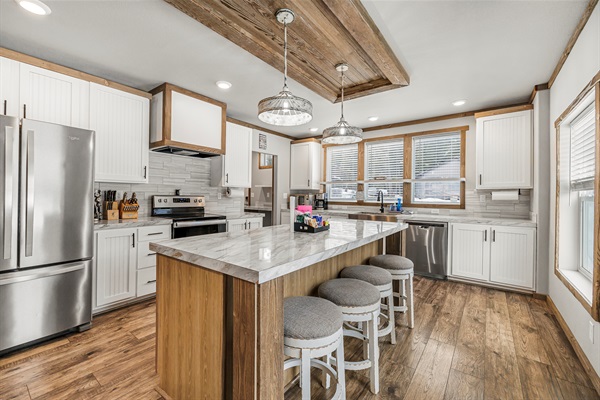 Fully stocked kitchen