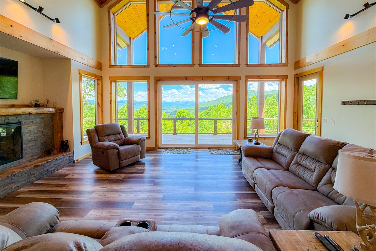 Your evening views while relaxing on the couch
