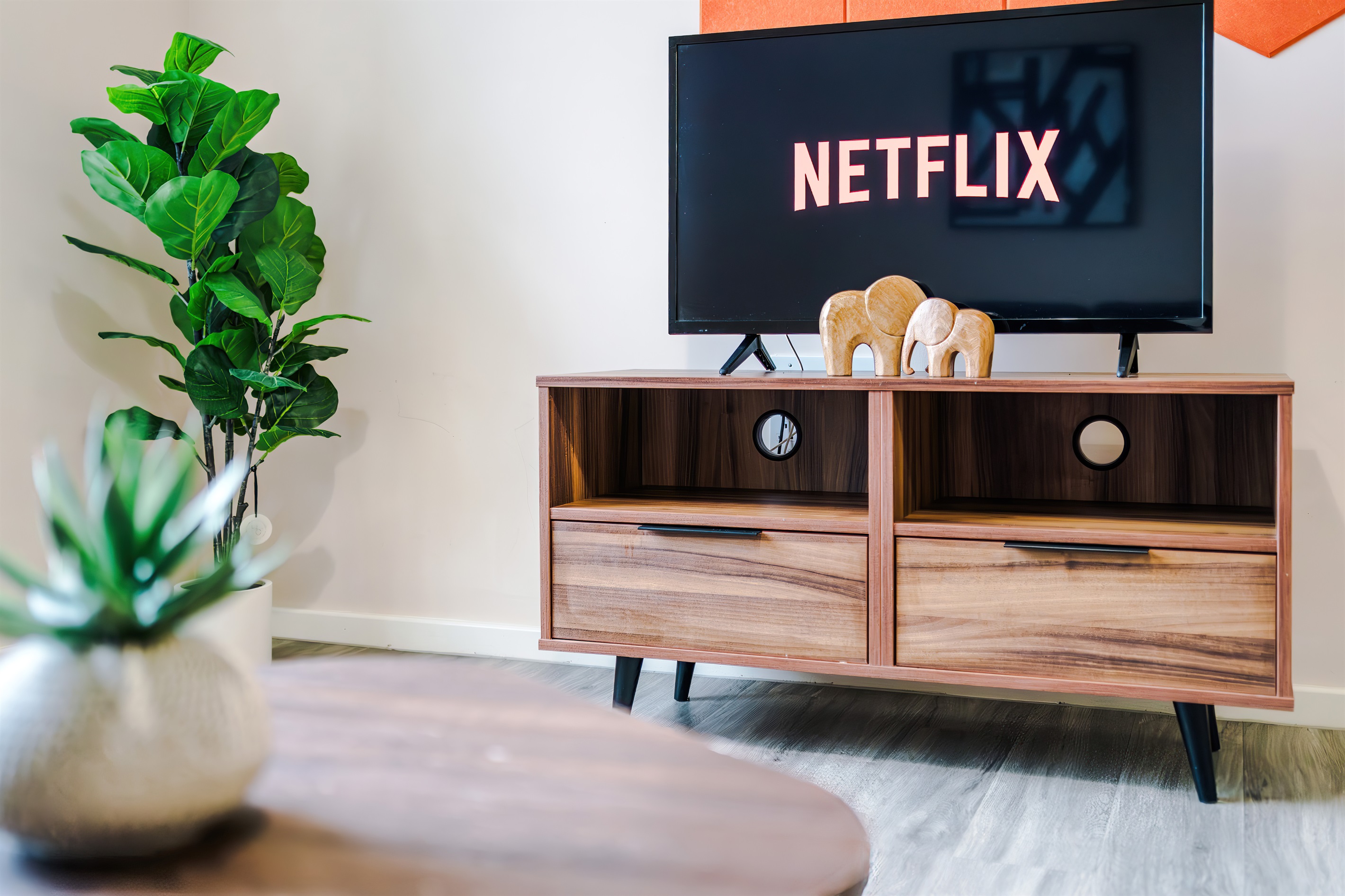 Smart TV with streaming services 