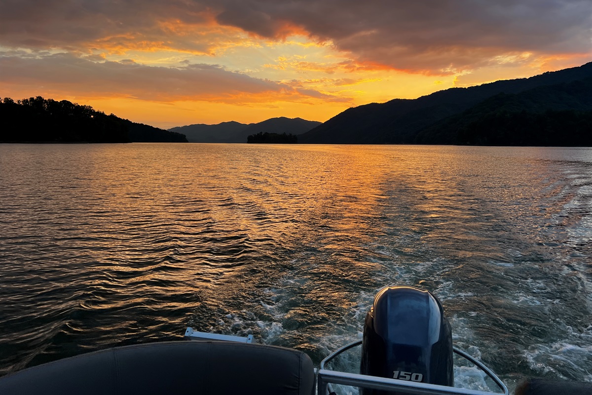 Sunset on Watauga Lake