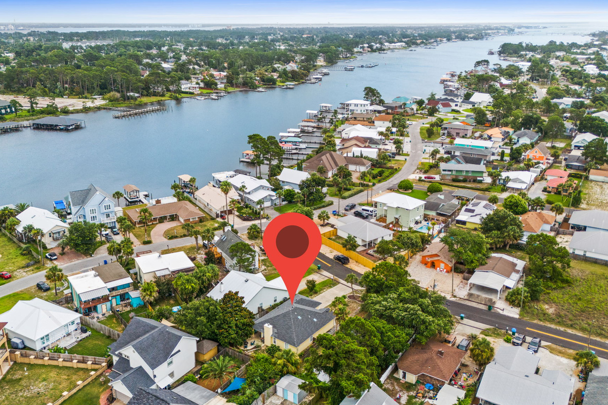 Pin showing location of House