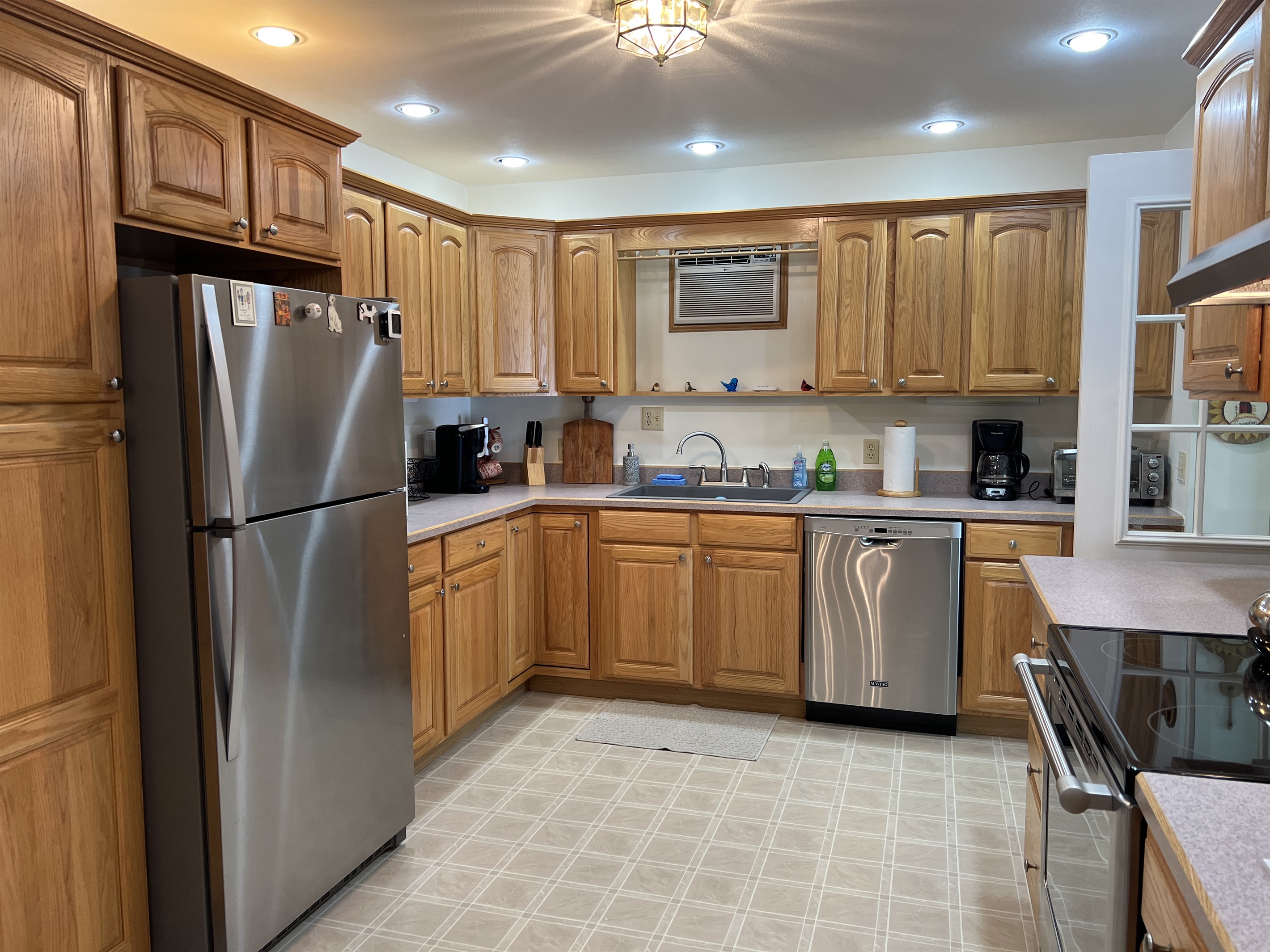 Kitchen with stainless appliances