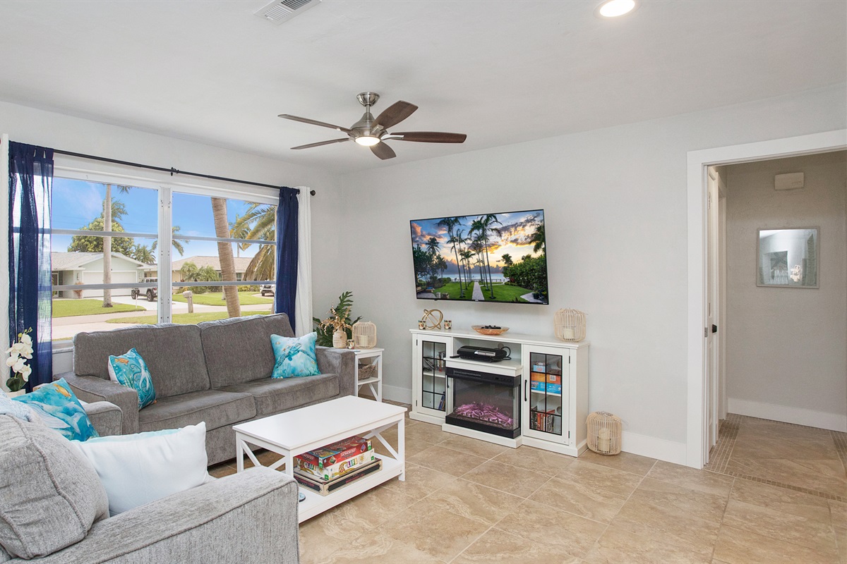 Enjoy some downtime while you relax on these comfy couches.