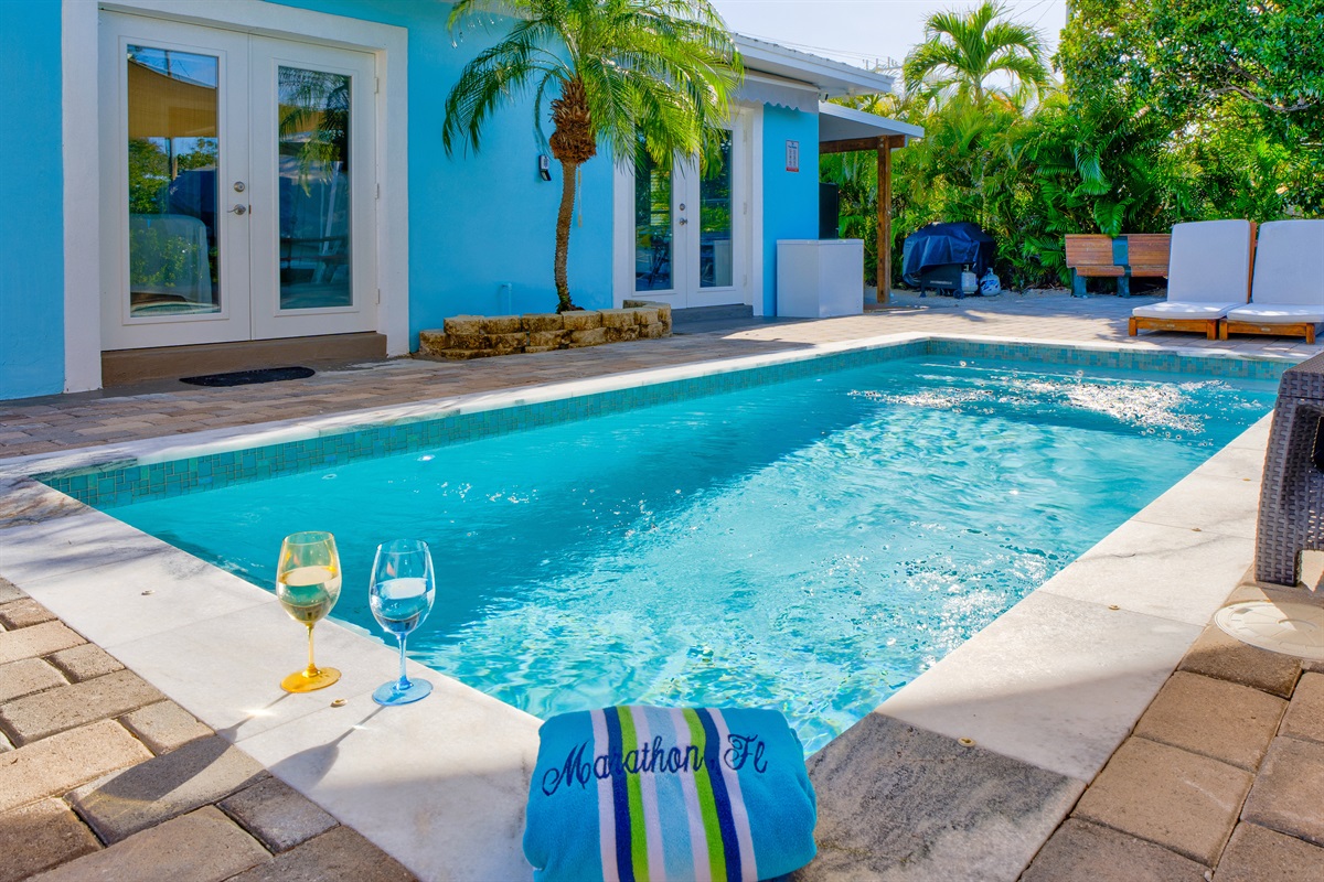 With an incredible private pool.