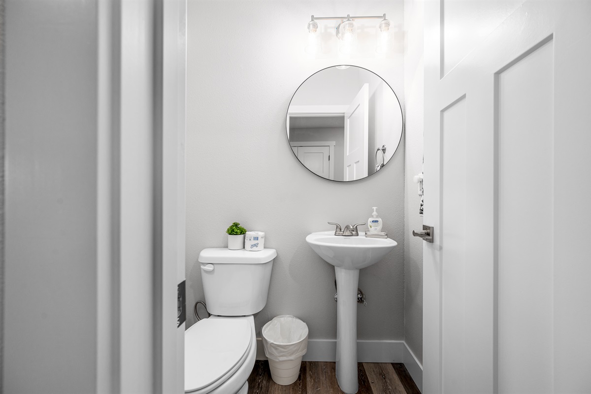 Half bath on the lower level
