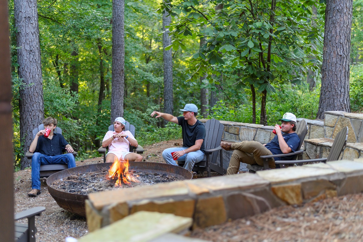 Oh, the tales that will be told when you gather around a firepit- this one has room for everyone!