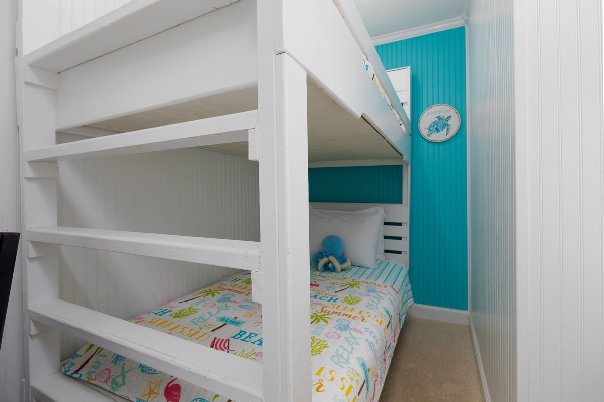 Kids' bunk room view