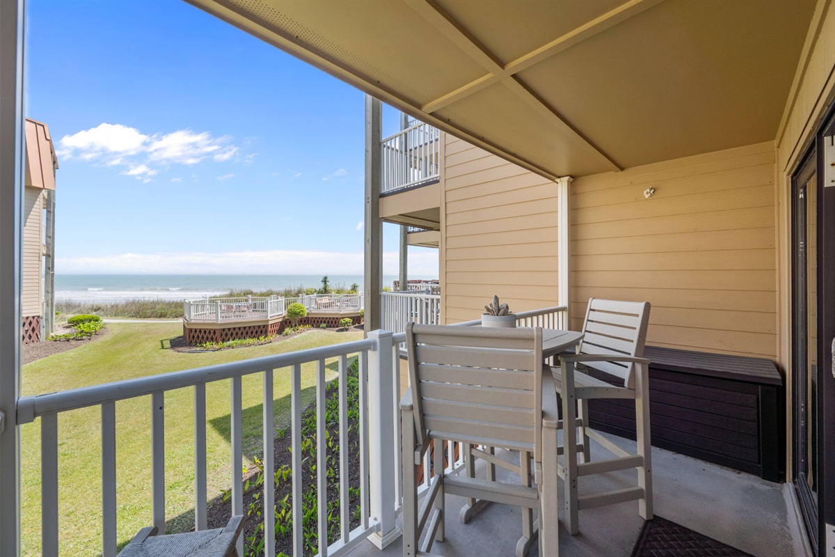 Private balcony with ocean views&mdash;perfect for morning coffee or sunset drinks