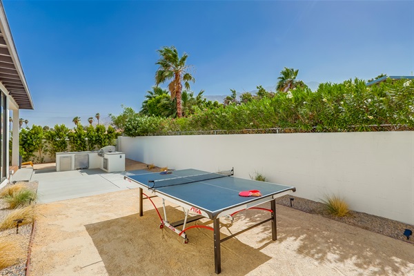 Outdoor activities include ping pong