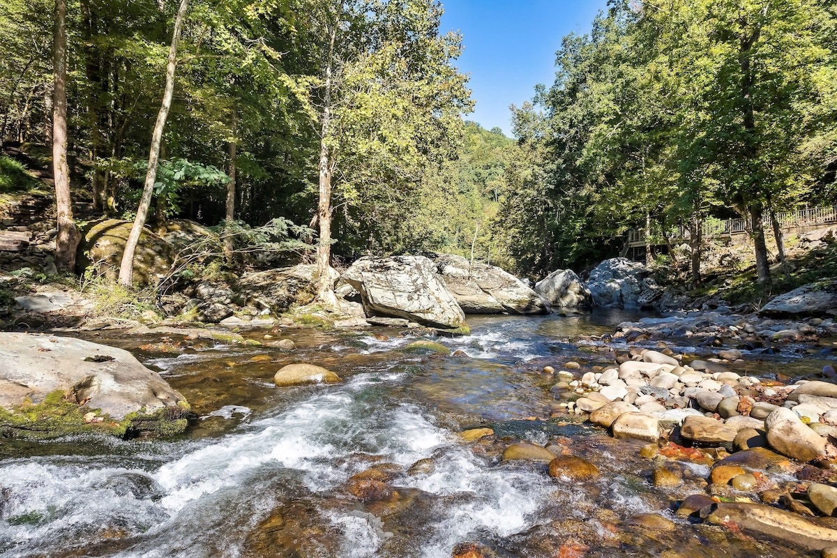 Play, Swim, Fish, Float, Fish, Skip Rocks, Tube, Hike.  All right out the back doors. The water does move fast - use caution - life jackets and river shoes.