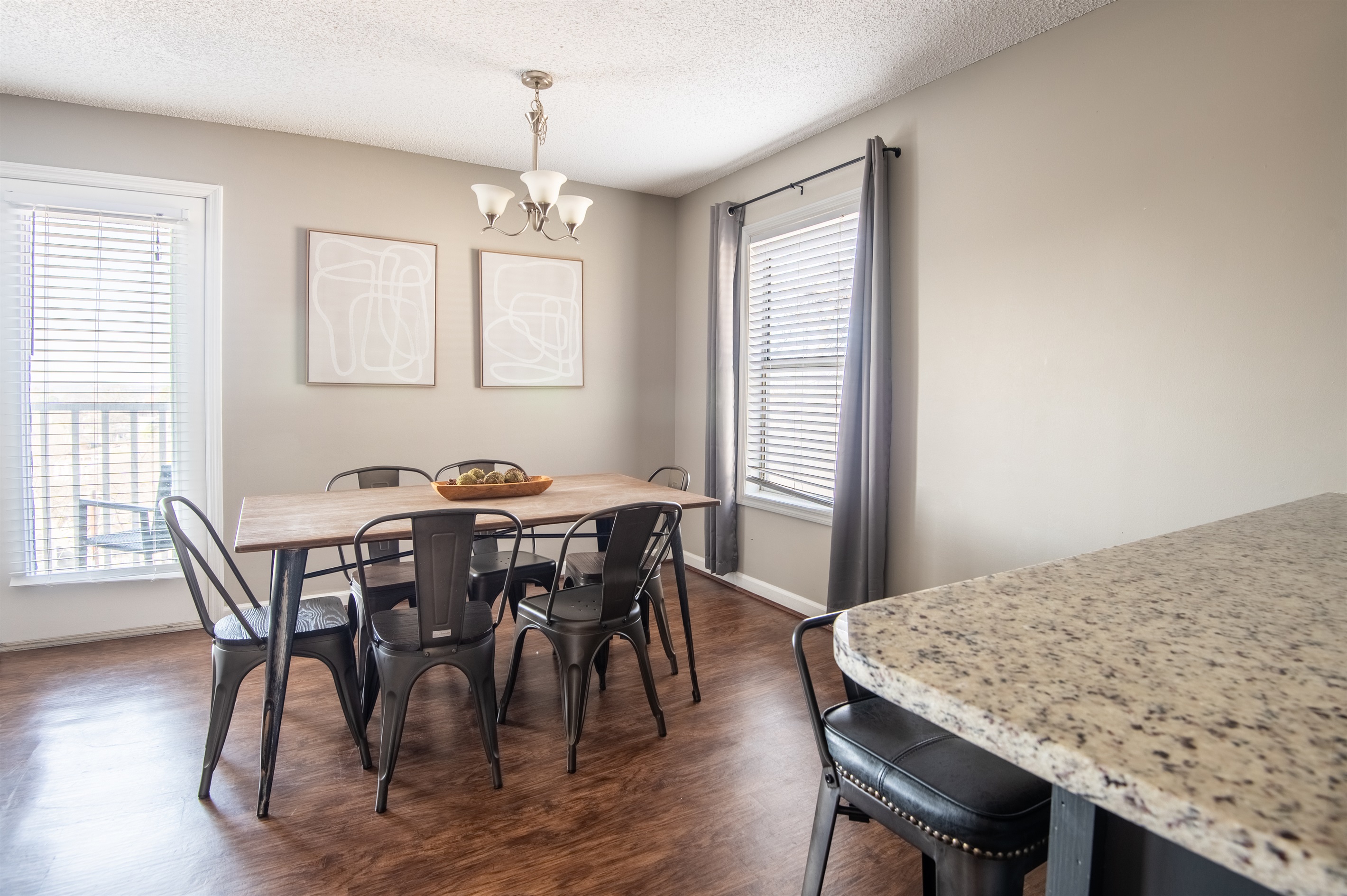 Enjoy your favorite meal or card game all together in the spacious dining area.