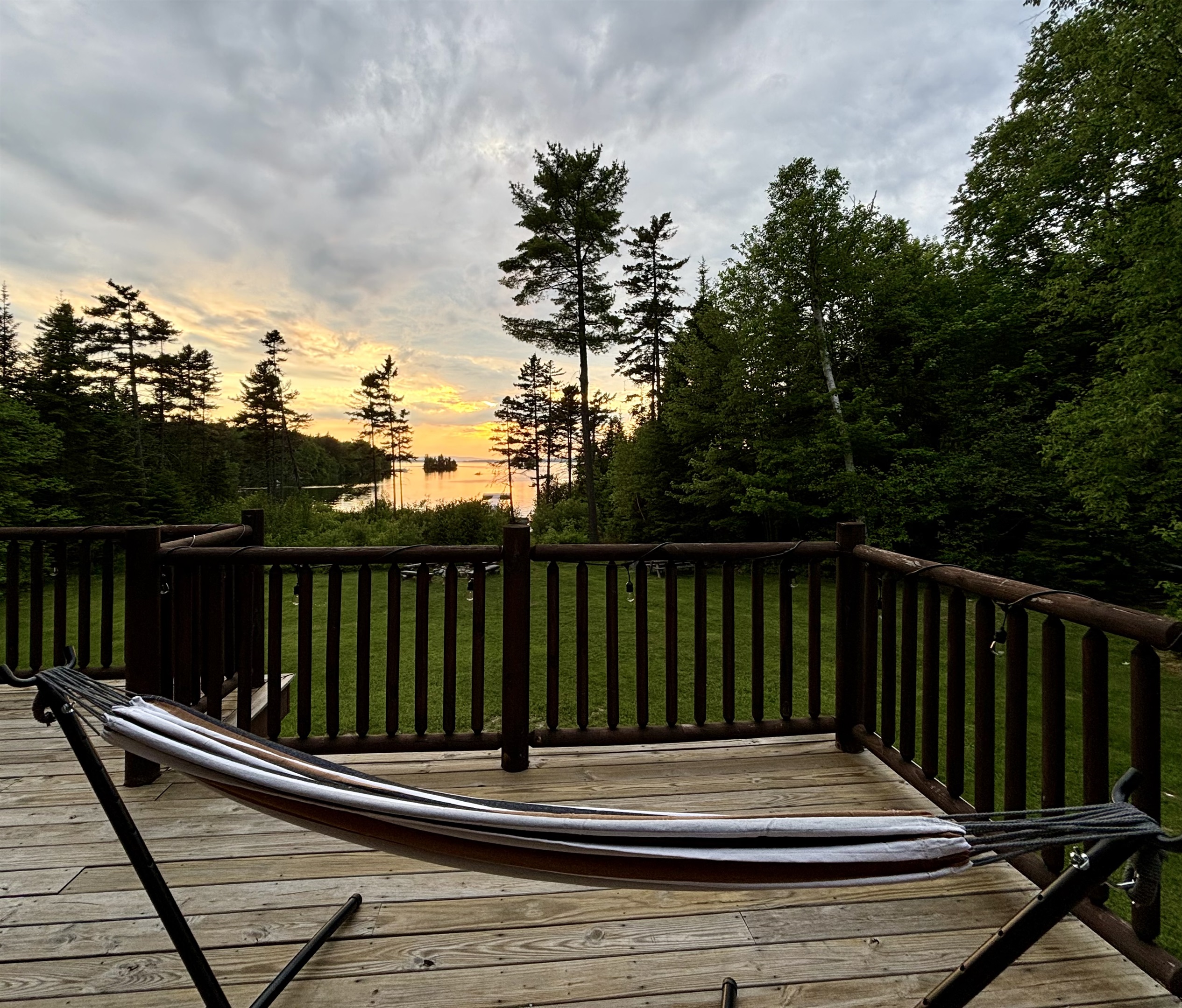 Hammock on the deck for your perfect spot to cozy up with a book or just watch the wildlife on the lake!