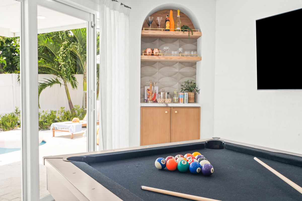 A little friendly competition awaits with your own pool table