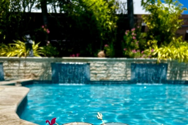 Storage shed houses floats and noodles (inventory changes due to wear and tear).