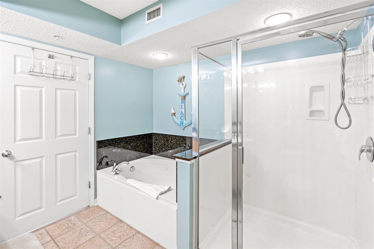 Main Bathroom with stand alone shower