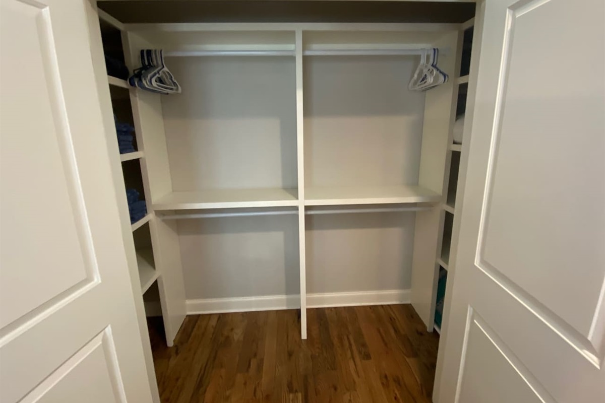 All bedrooms have a large closet for storage and extra towels/blankets/sheets.