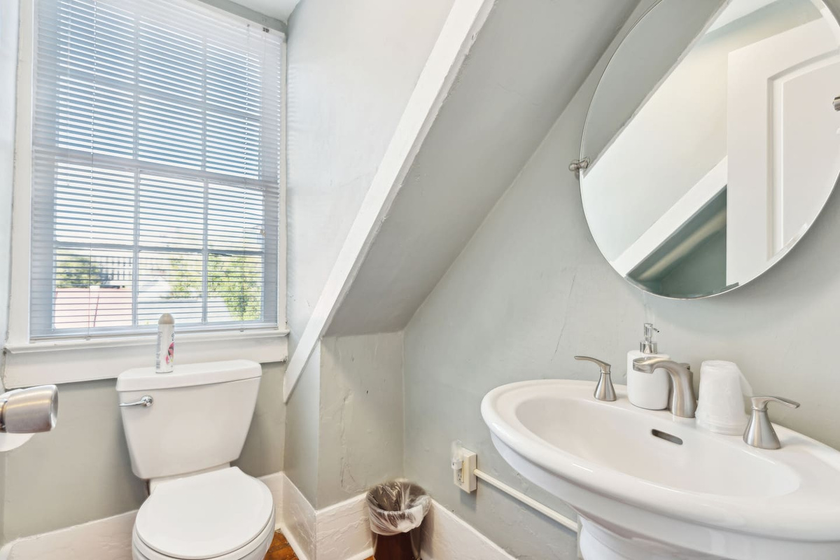 Two piece bathroom on third floor