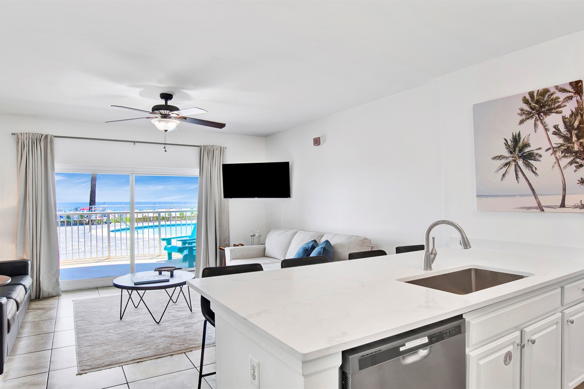 LOOK AT THAT VIEW FROM THE KITCHEN AREA!!!!