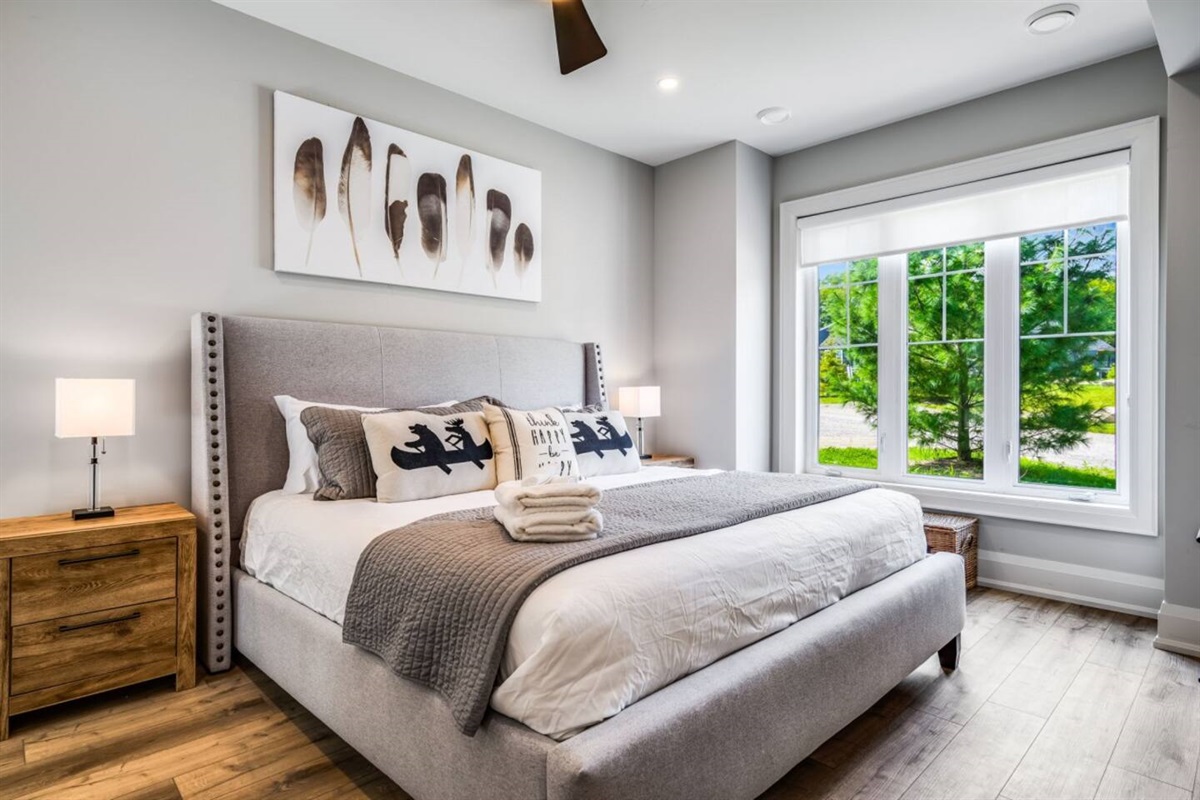 A serene king retreat with ensuite designed for slow mornings and restful nights.
