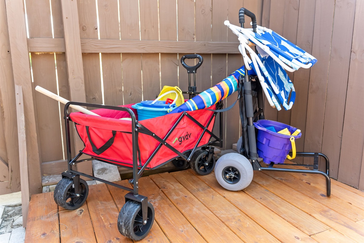 Plenty of beach equipment available! 
