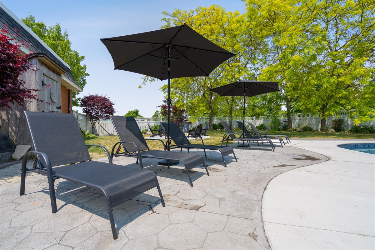 Loungers by the pool