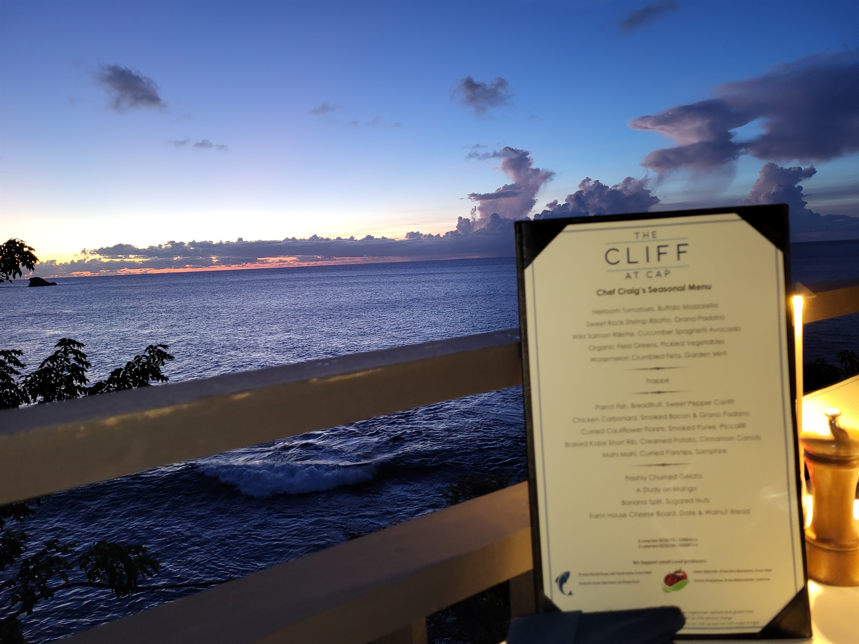 Beautiful oceanside dining at one of the many amazing restaurants