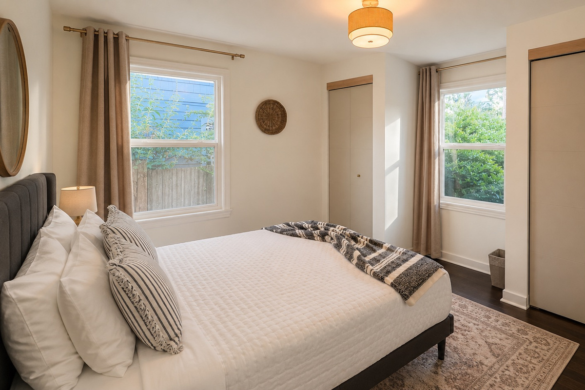Main floor guest bedroom - Queen