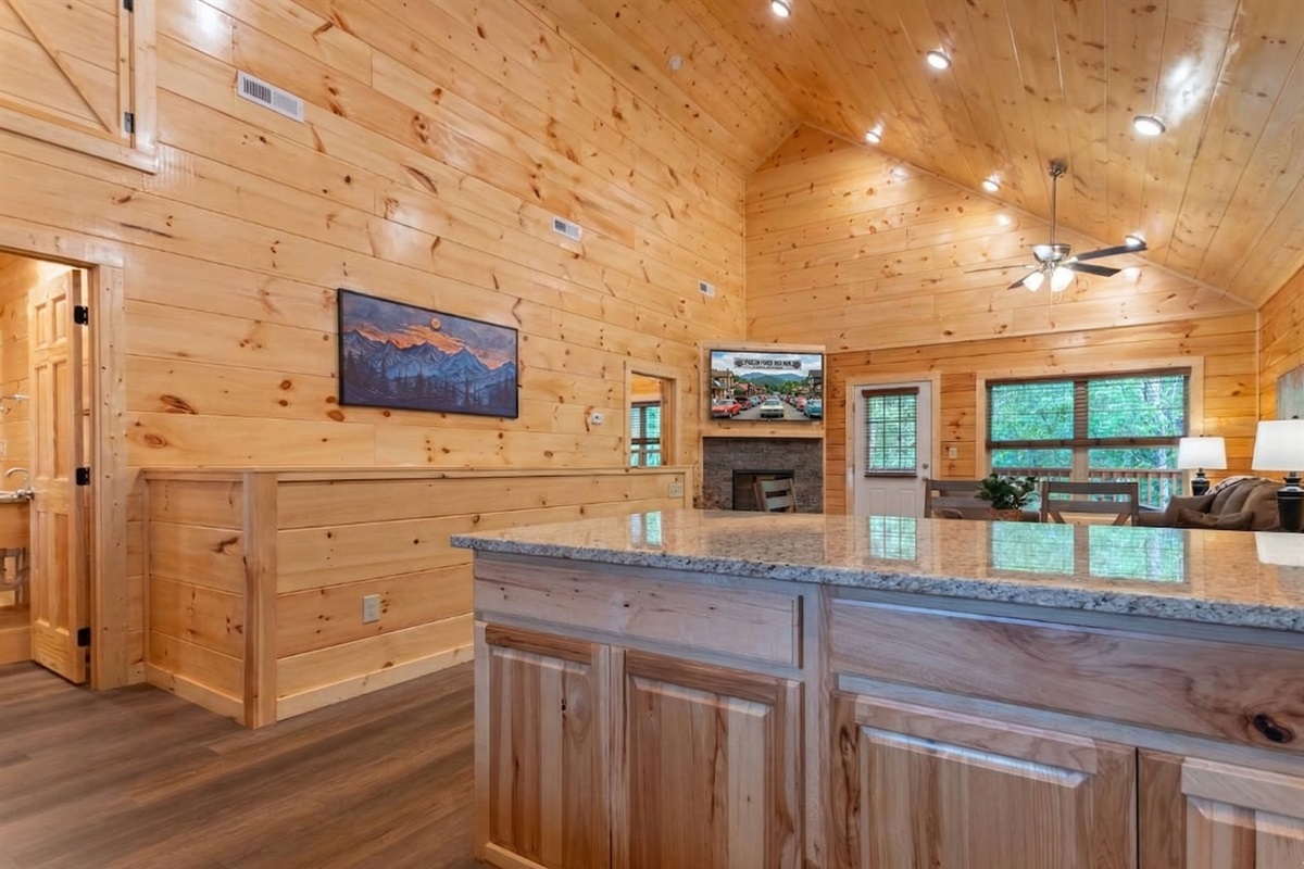 Cozy Living Room with Flat-Screen TV &ndash; Whispering Woods Pigeon Forge