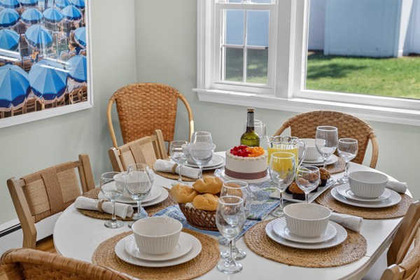 Cozy breakfast nook filled with natural light for leisurely mornings.