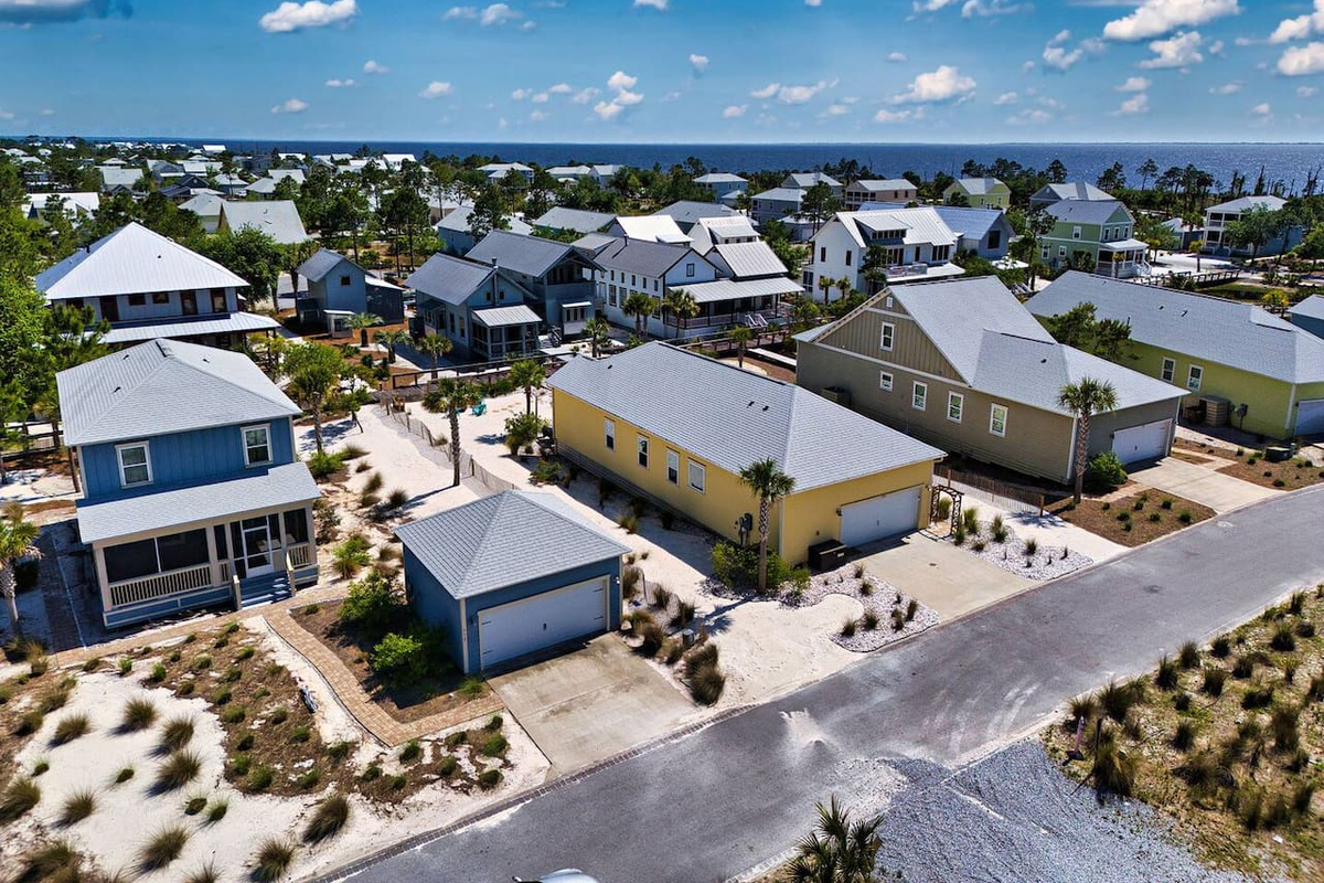 Experience a peaceful neighborhood just steps from the coast