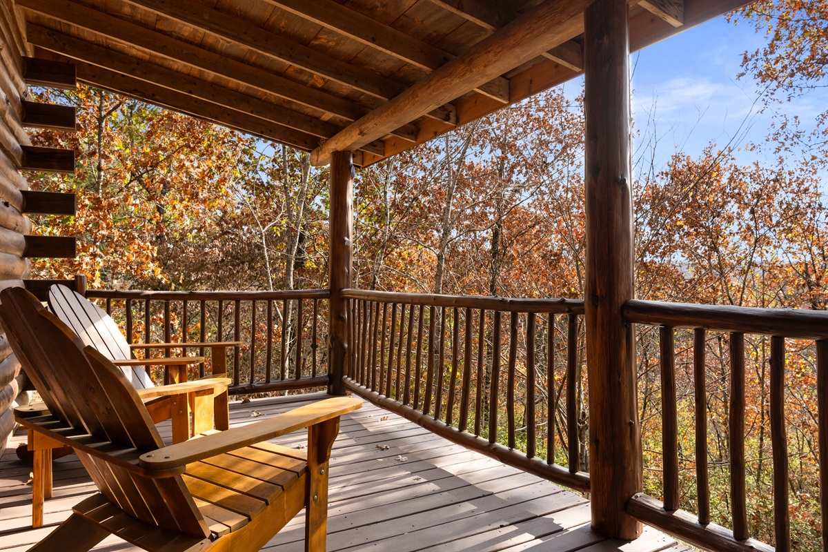 Enjoy peaceful moments together with stunning forest views