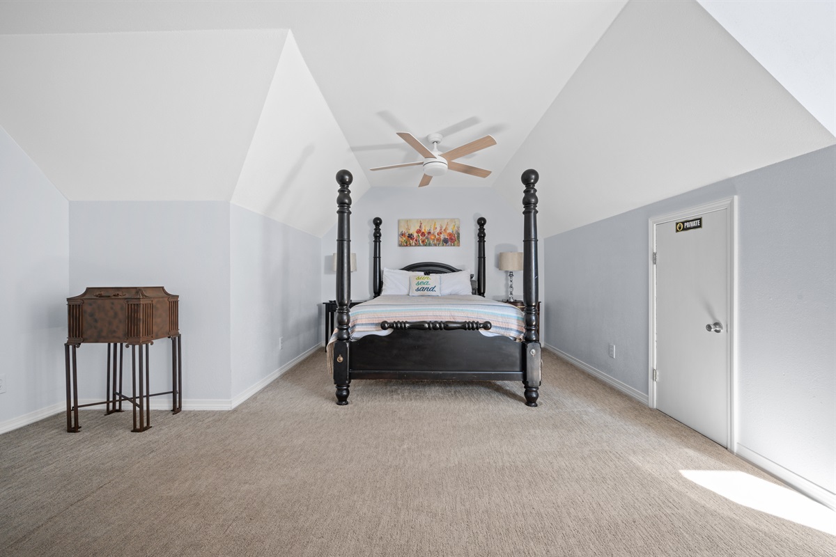 Upstairs Primary-king sized bed